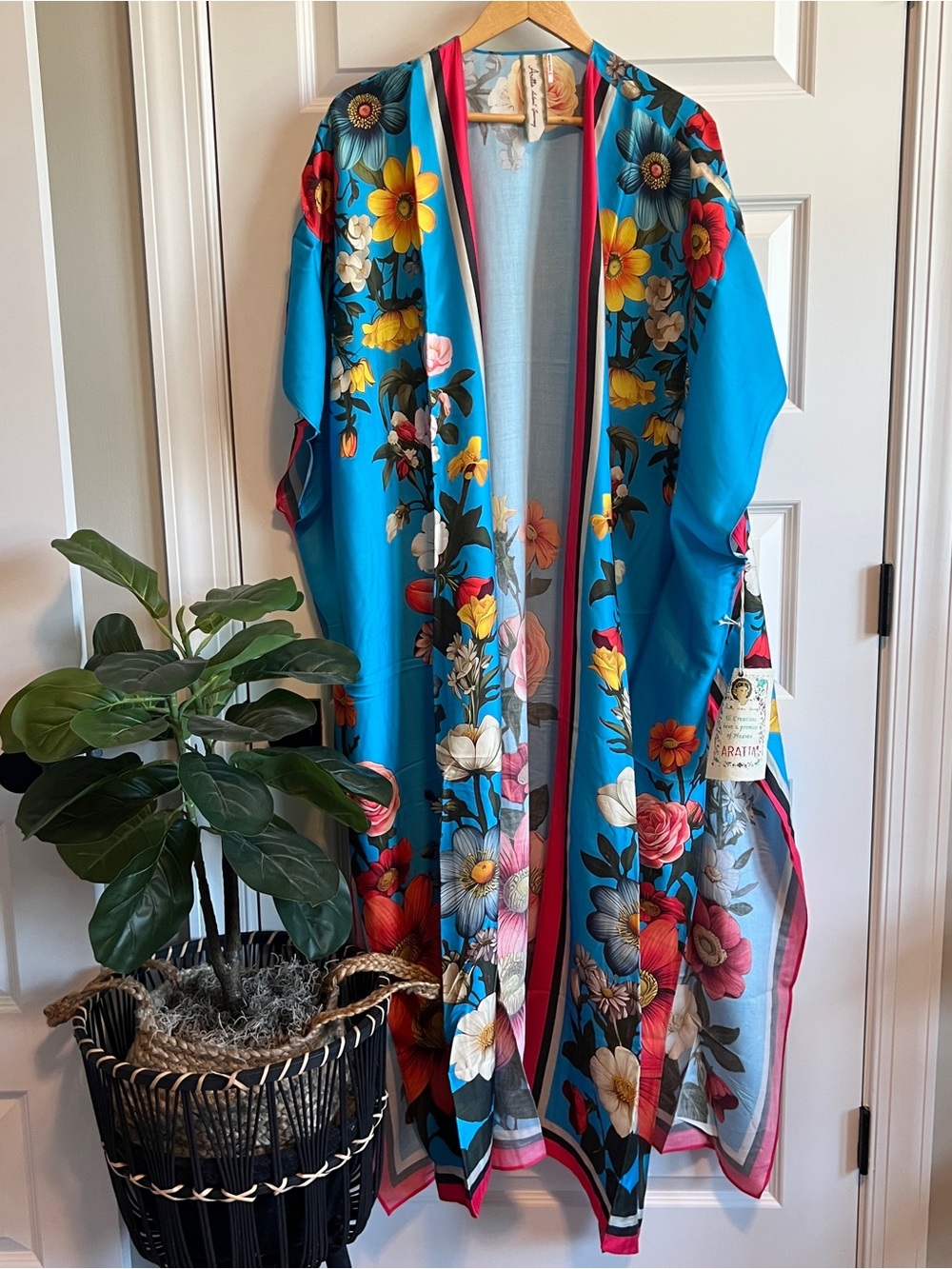 ARATTA SILENT JOURNEY Floral Garden Kimono OS NWT